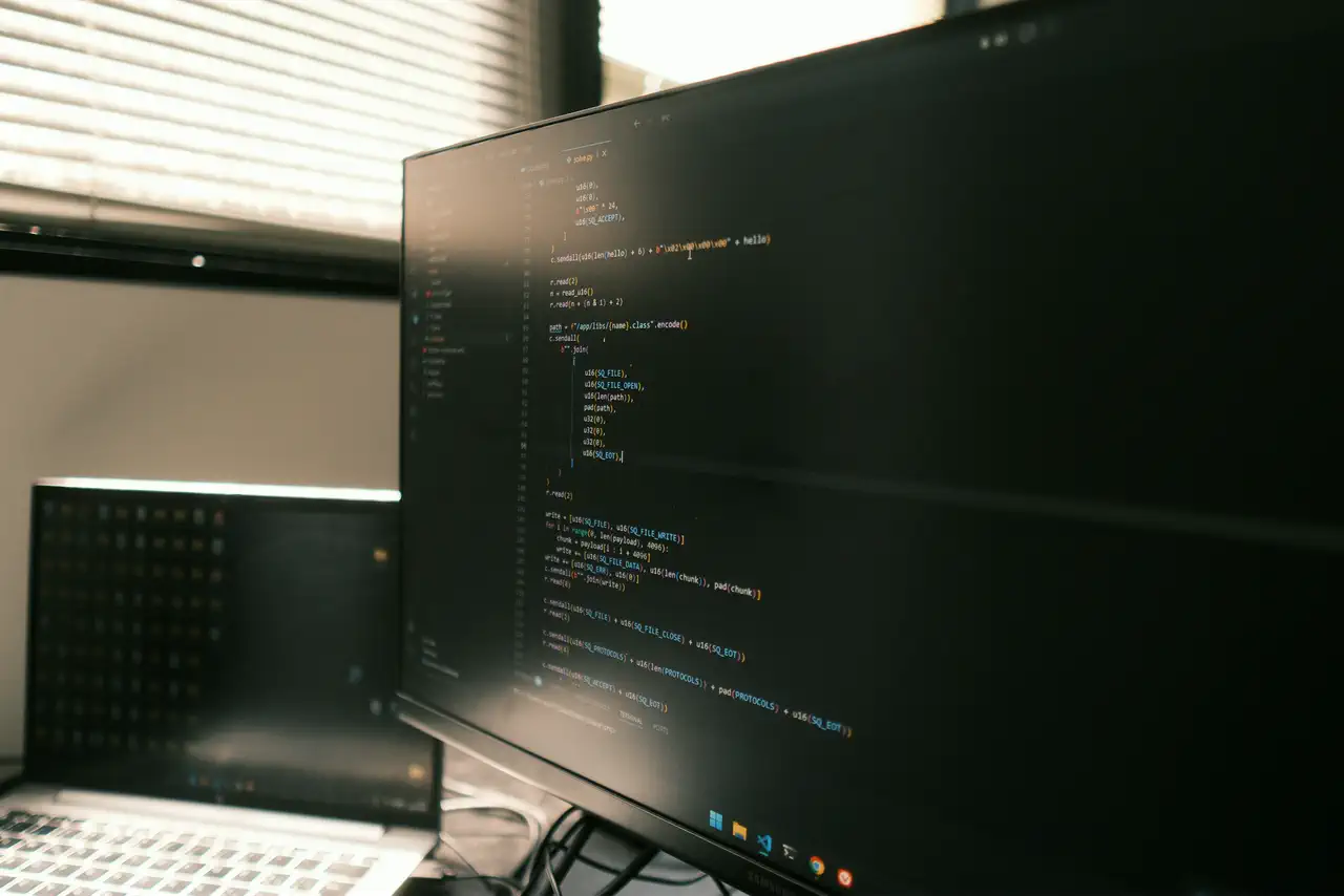 Code displayed on a monitor during a Mntcrl training session