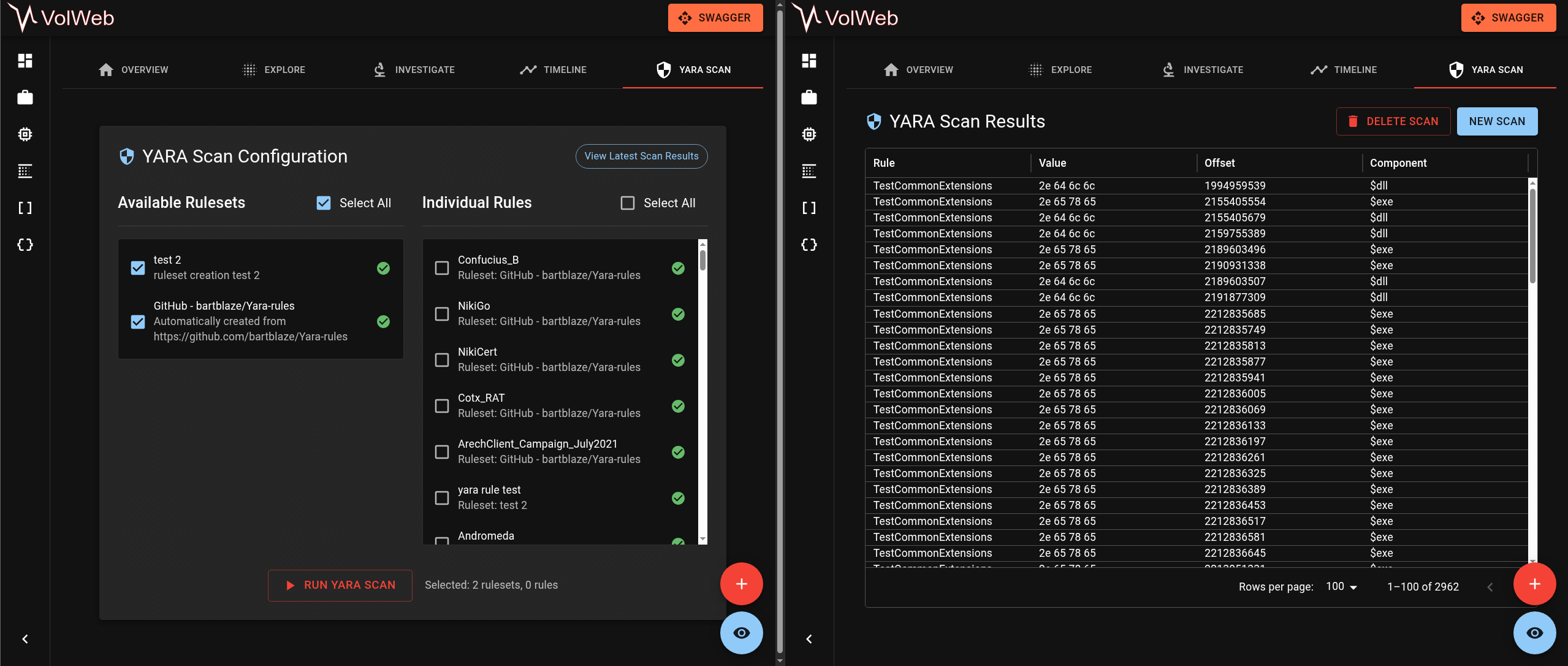 YARA Integration in VolWeb now open source